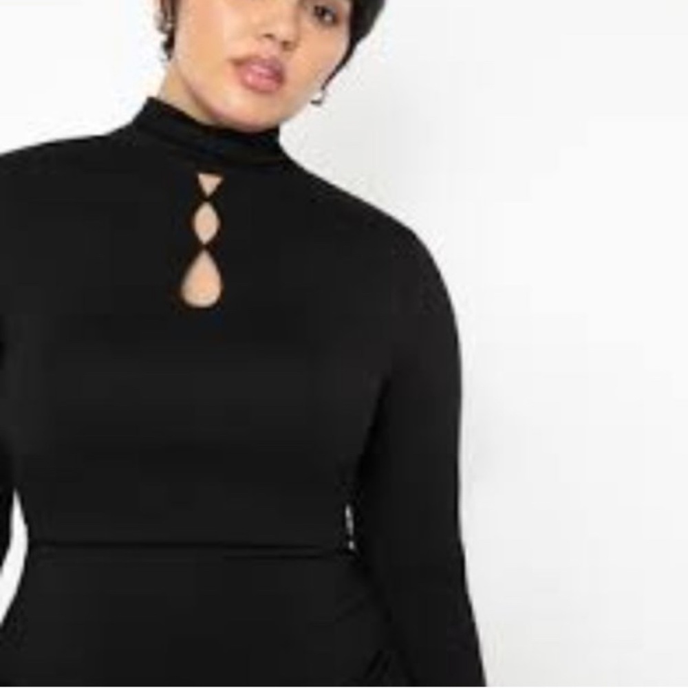 BNWT ELOQUII KEYHOLE DRESS W/SCARF - Picture 12 of 13